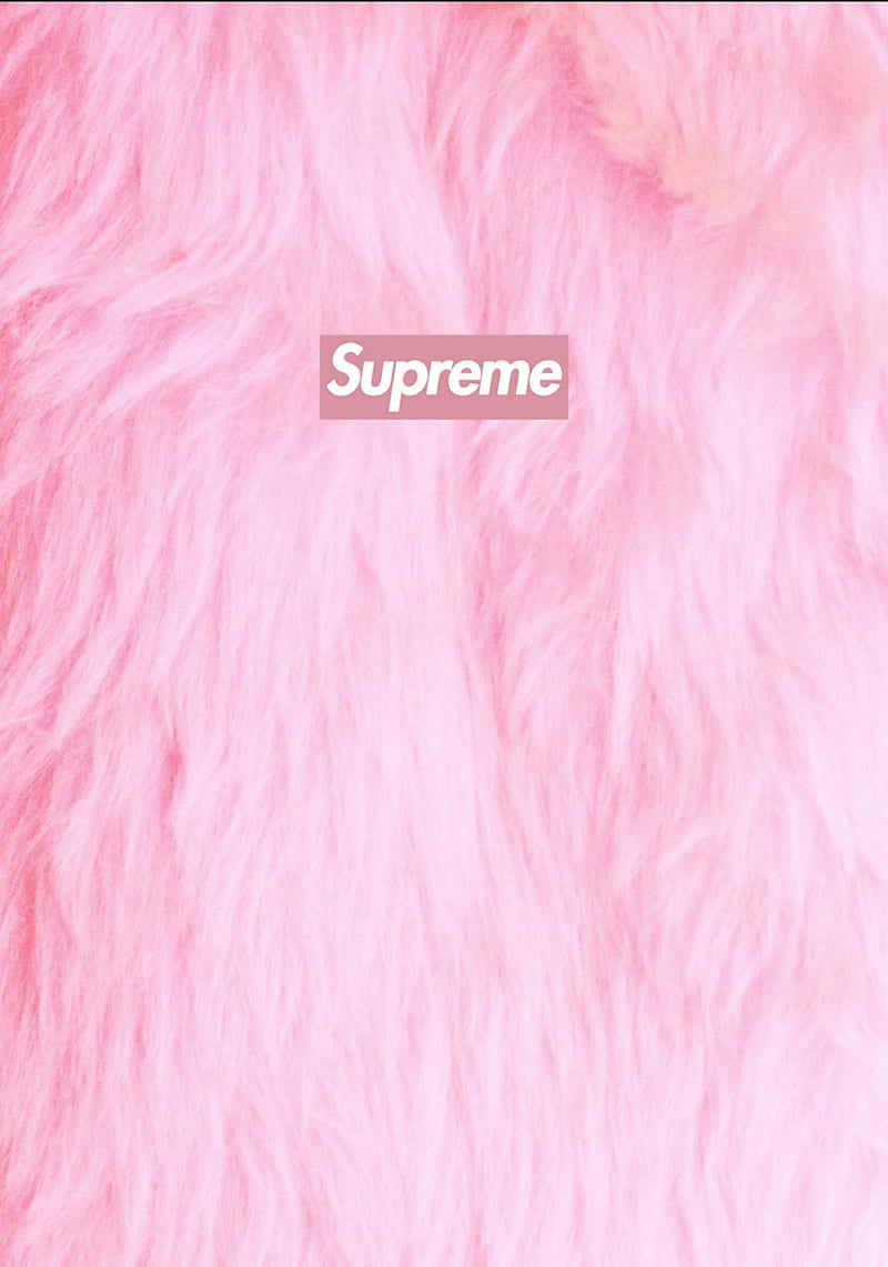 Pink Fur Supreme Aesthetic.jpg Wallpaper