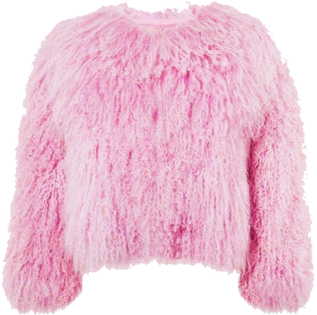 Pink Fuzzy Sweater Fashion Item PNG