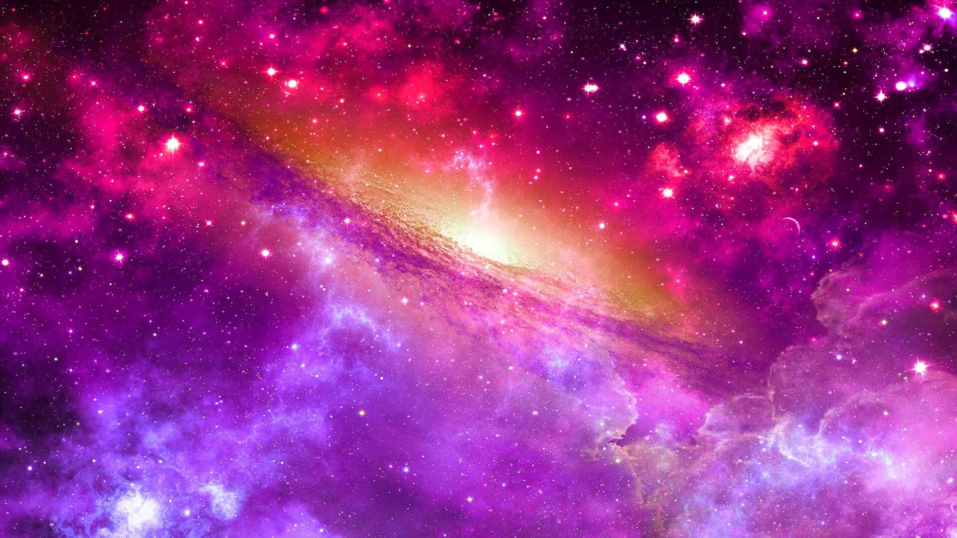 Sparkling Pink Galaxy Background