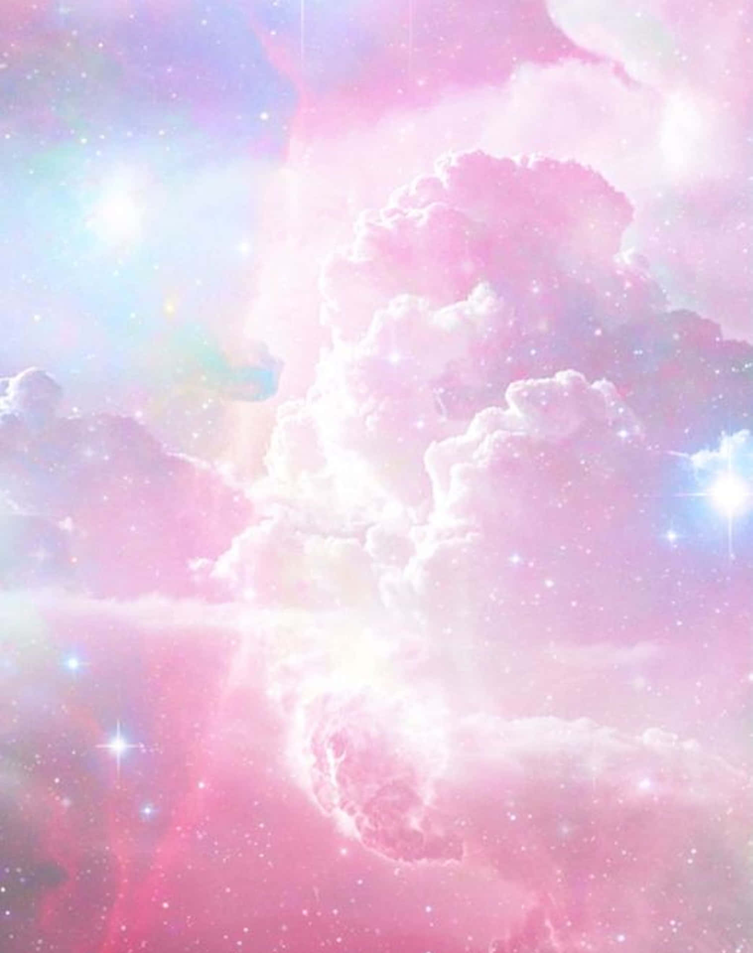 Mesmerizing Pink Galaxy Background
