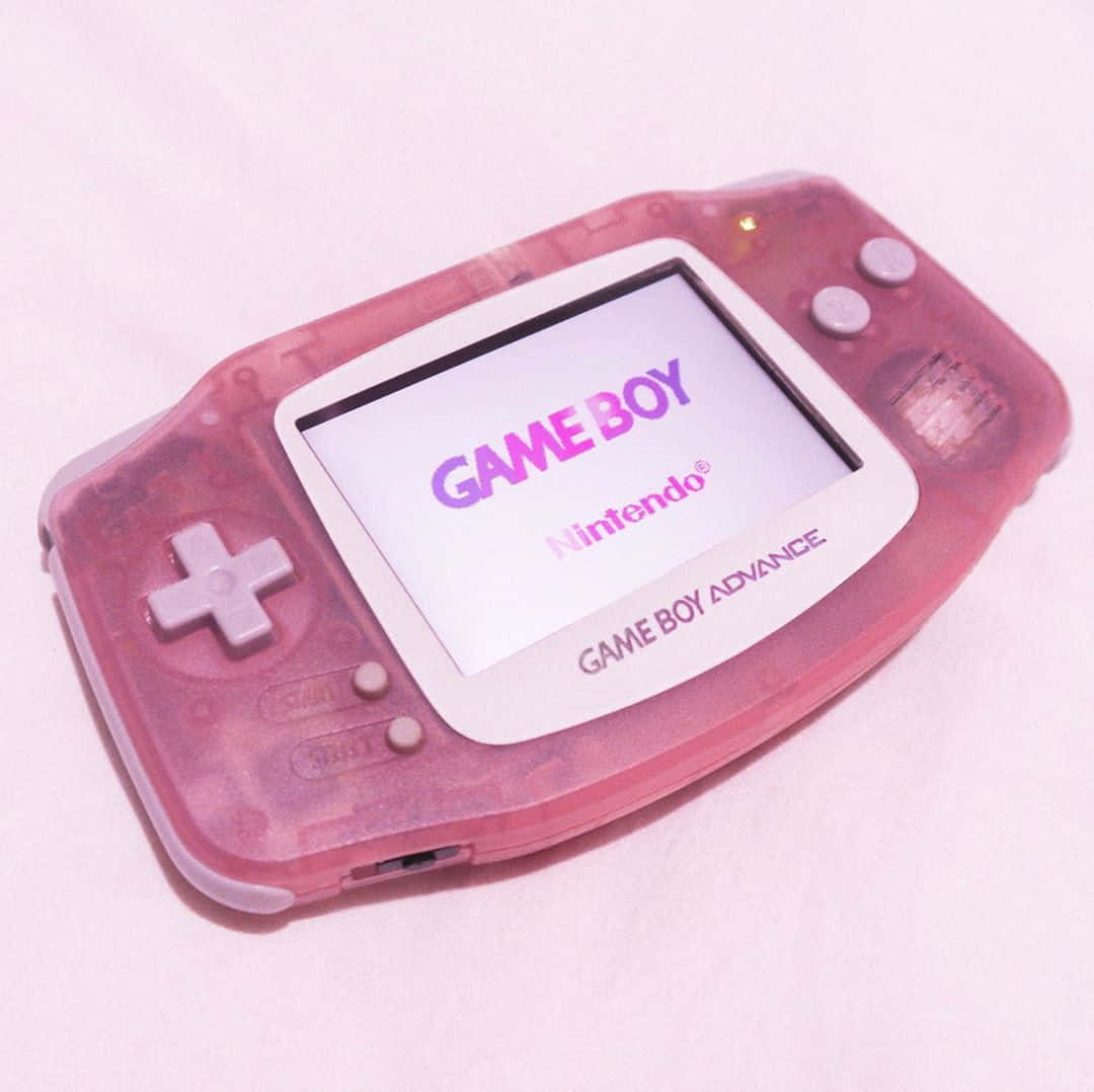 Pink Game Boy Advance Startup Screen Wallpaper