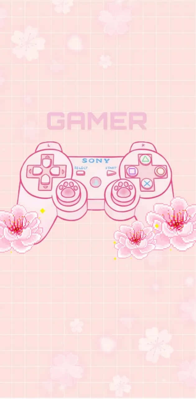 Roze Gamer Aesthetic Wallpaper Achtergrond