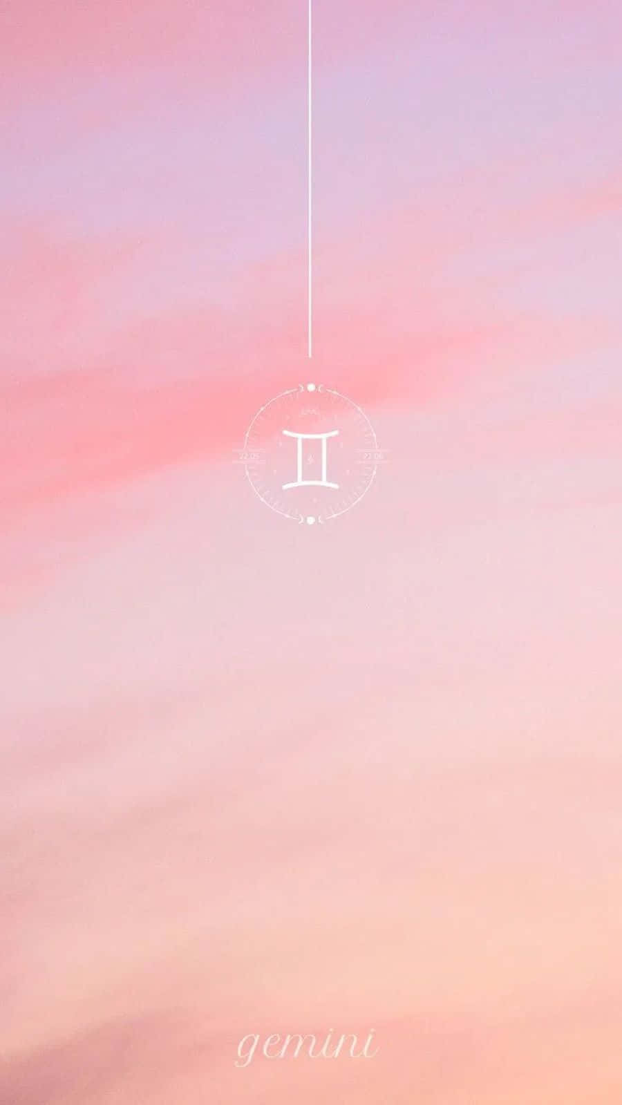 Pink Gemini Aesthetic Background Wallpaper