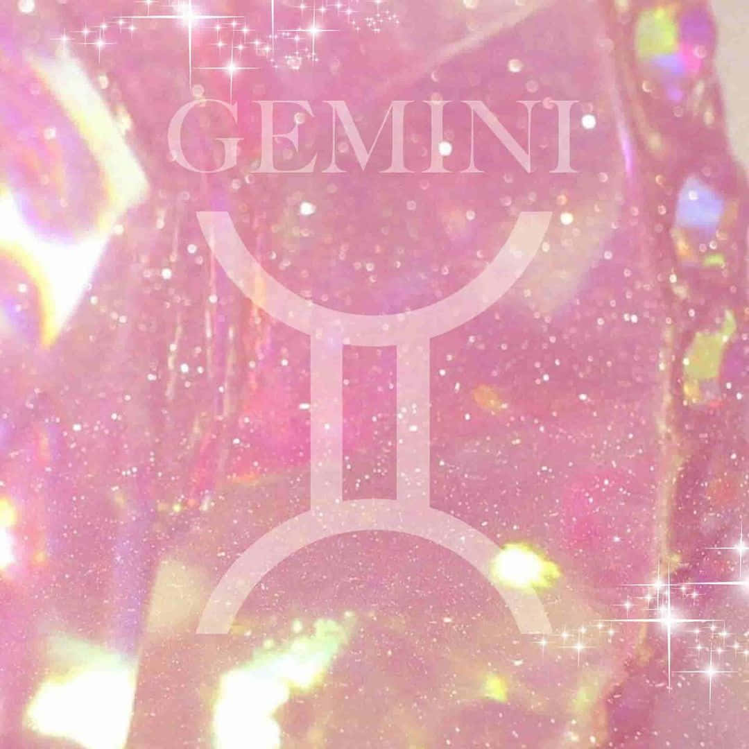 Pink Gemini Glitter Aesthetic.jpg Wallpaper