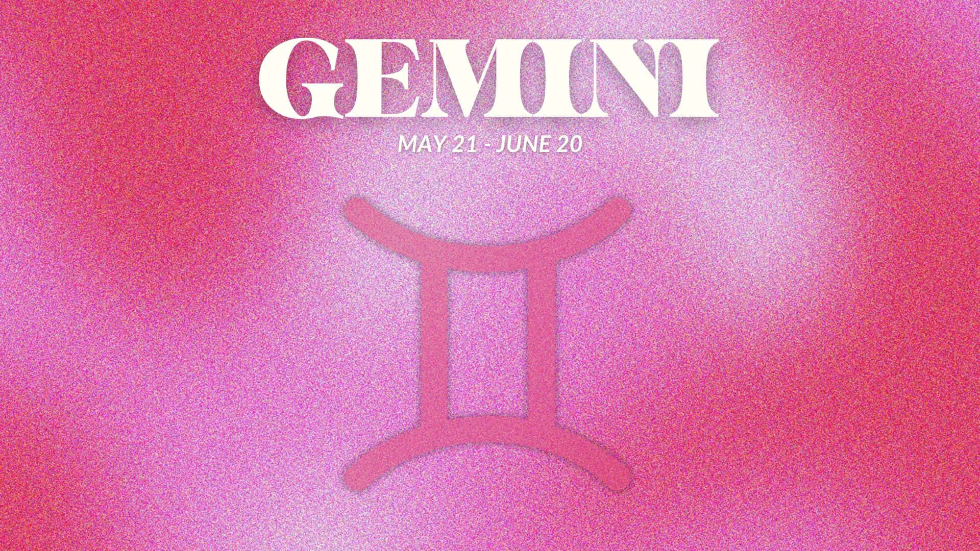 Pink Gemini Zodiac Sign Aesthetic Wallpaper
