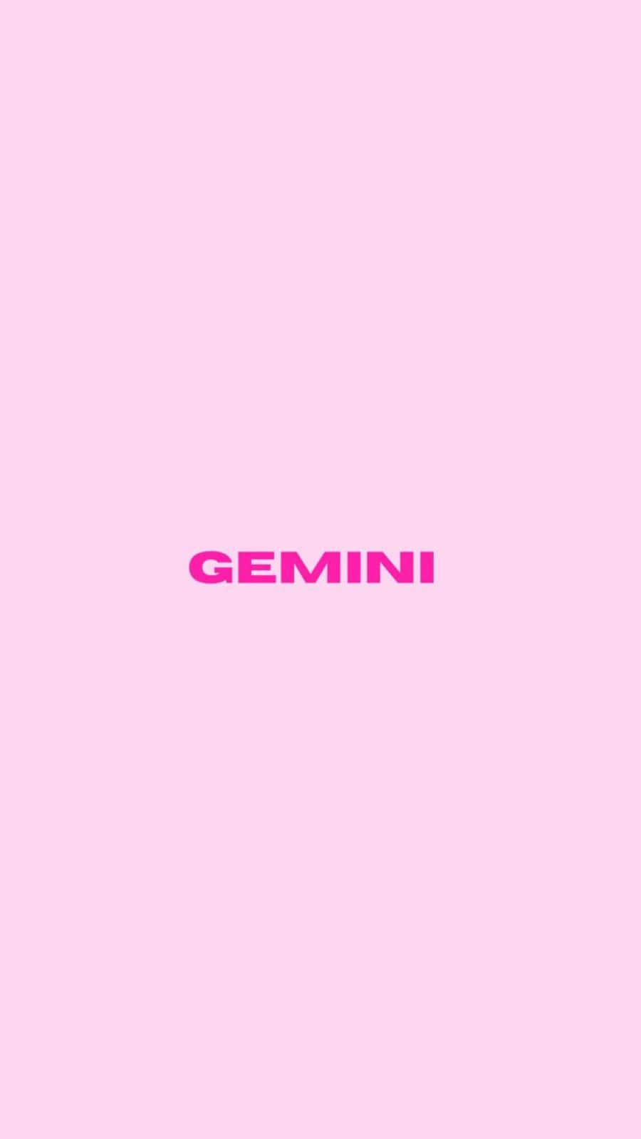 Pink Gemini Zodiac Sign Wallpaper