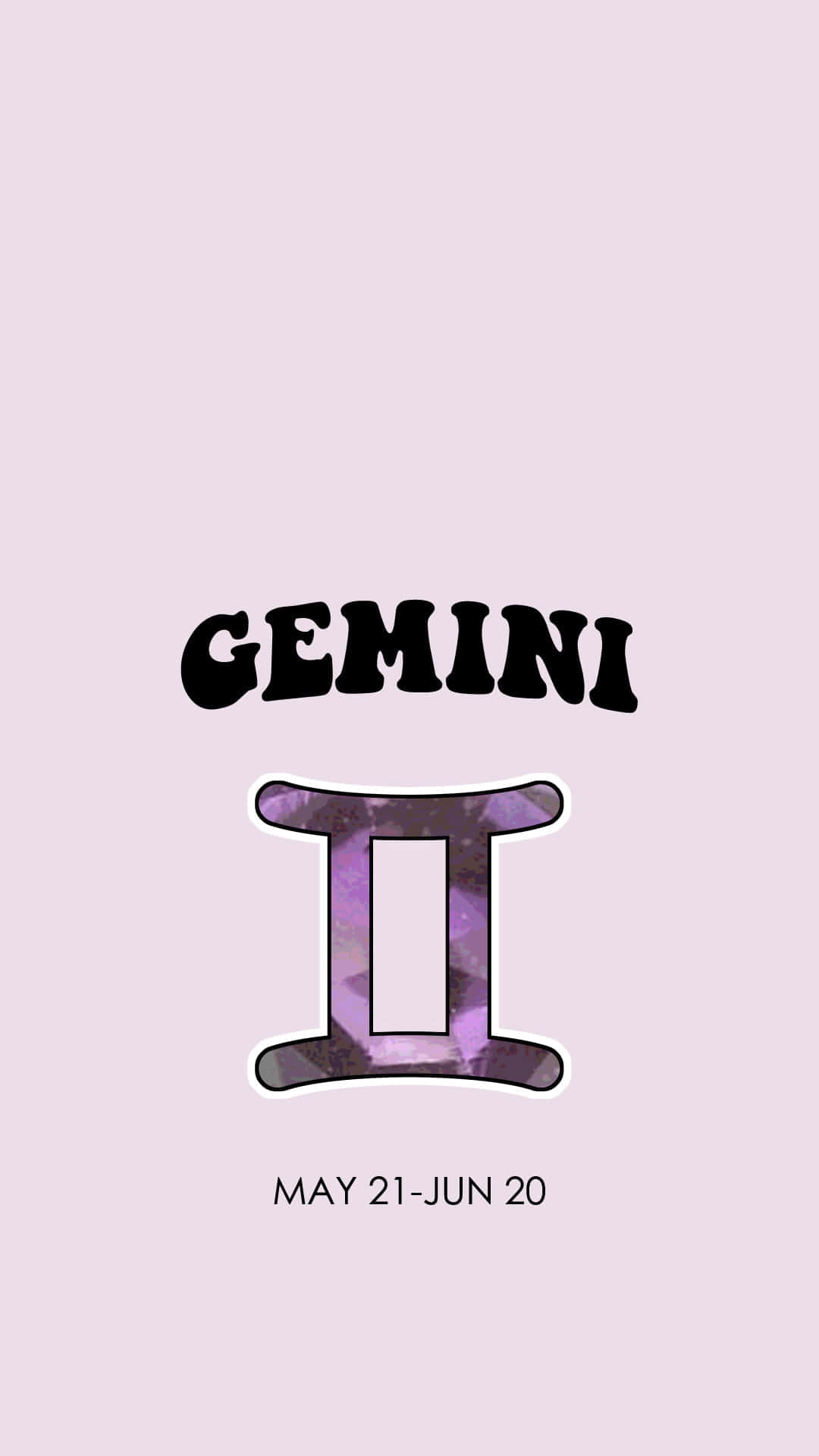 Pink Gemini Zodiac Sign Wallpaper