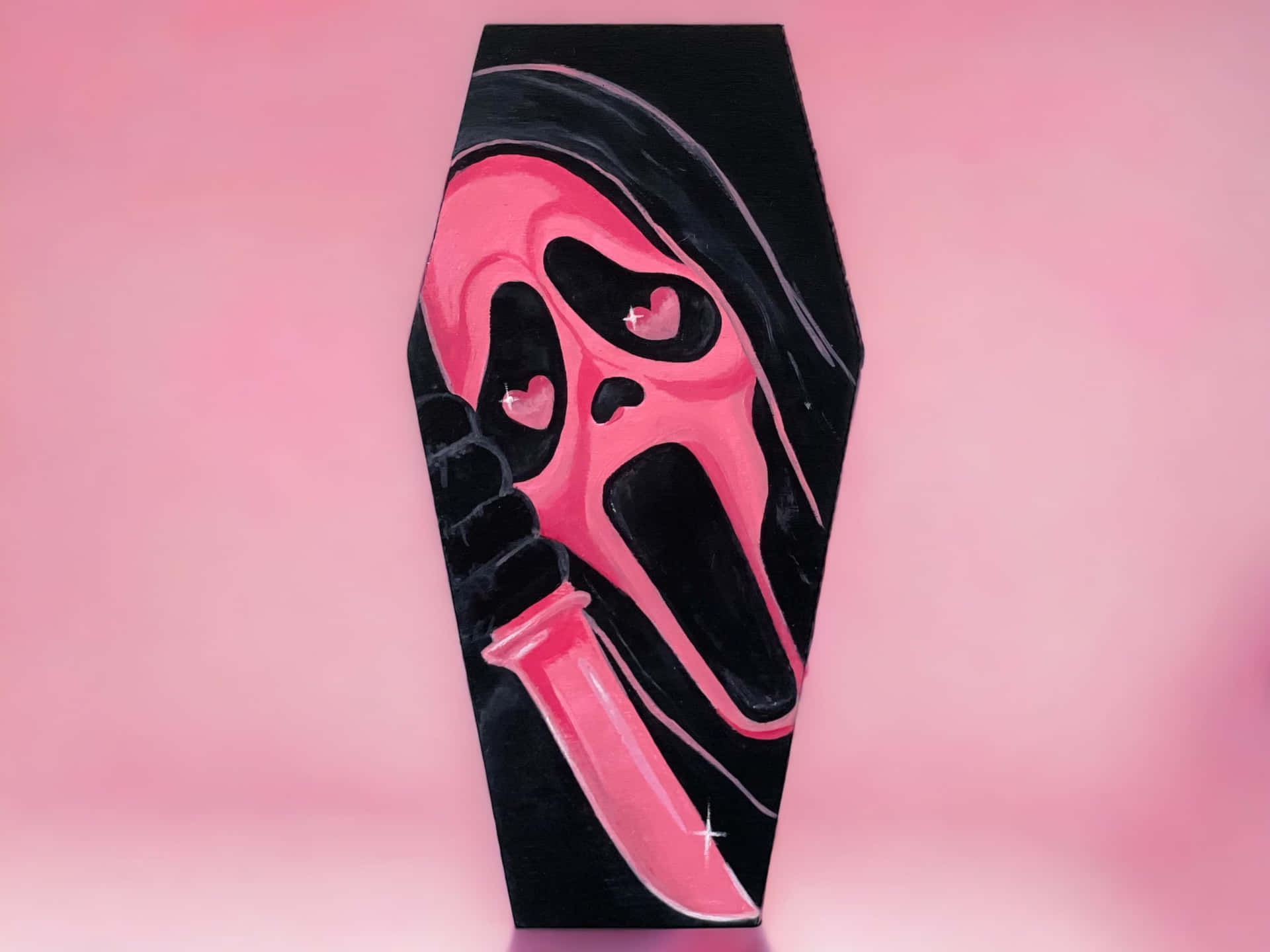 Download Pink Ghostface Coffin Artwork Wallpaper | Wallpapers.com