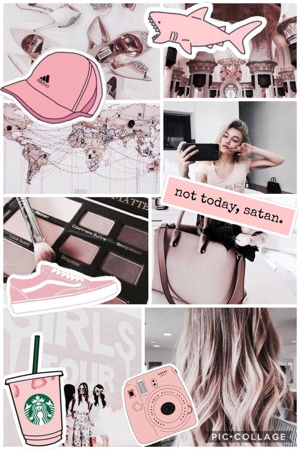 Pink Girl Aesthetic Collage Wallpaper