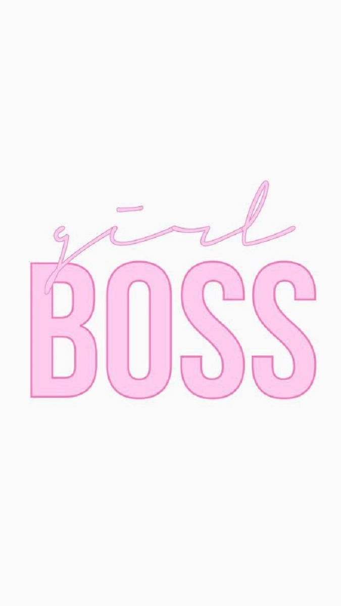 Pink Girl Boss In White Wallpaper