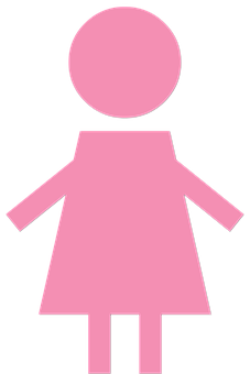 Pink Girl Symbol Icon PNG