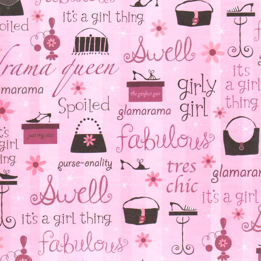 Chic Pink Girly Abstract Background