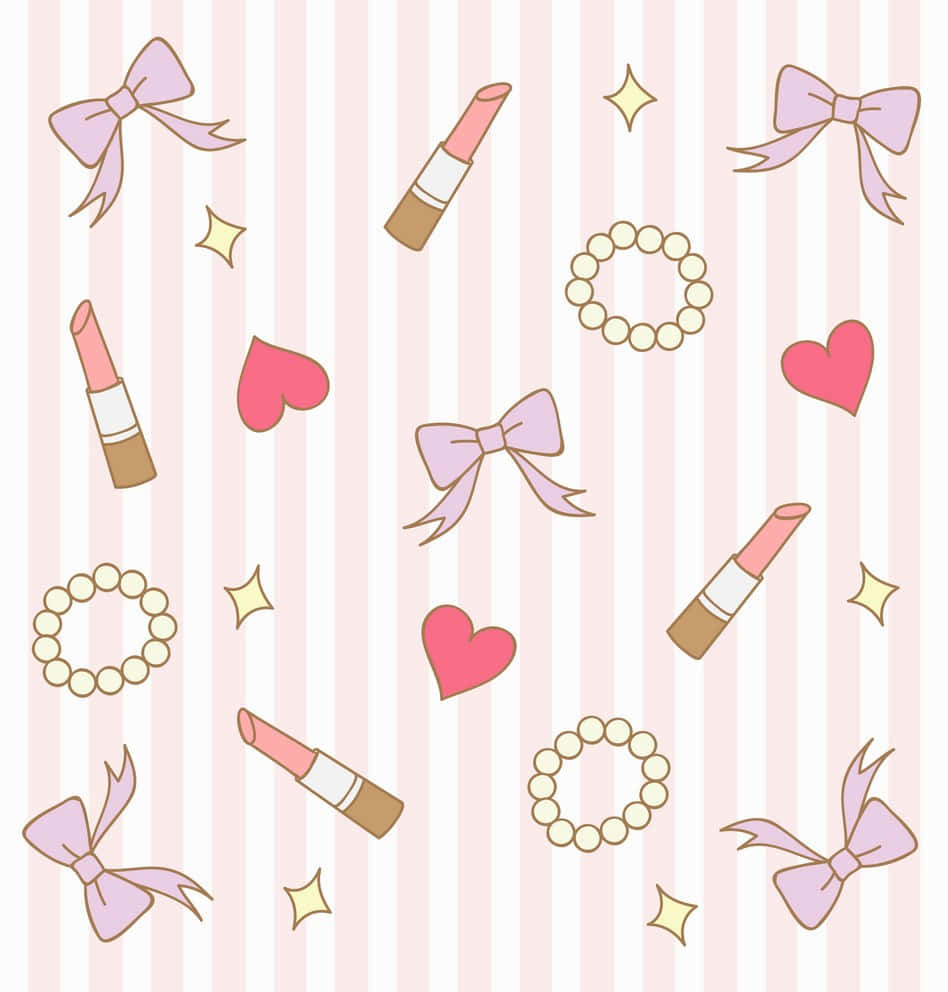 Delightful Pink Girly Blossoms Background