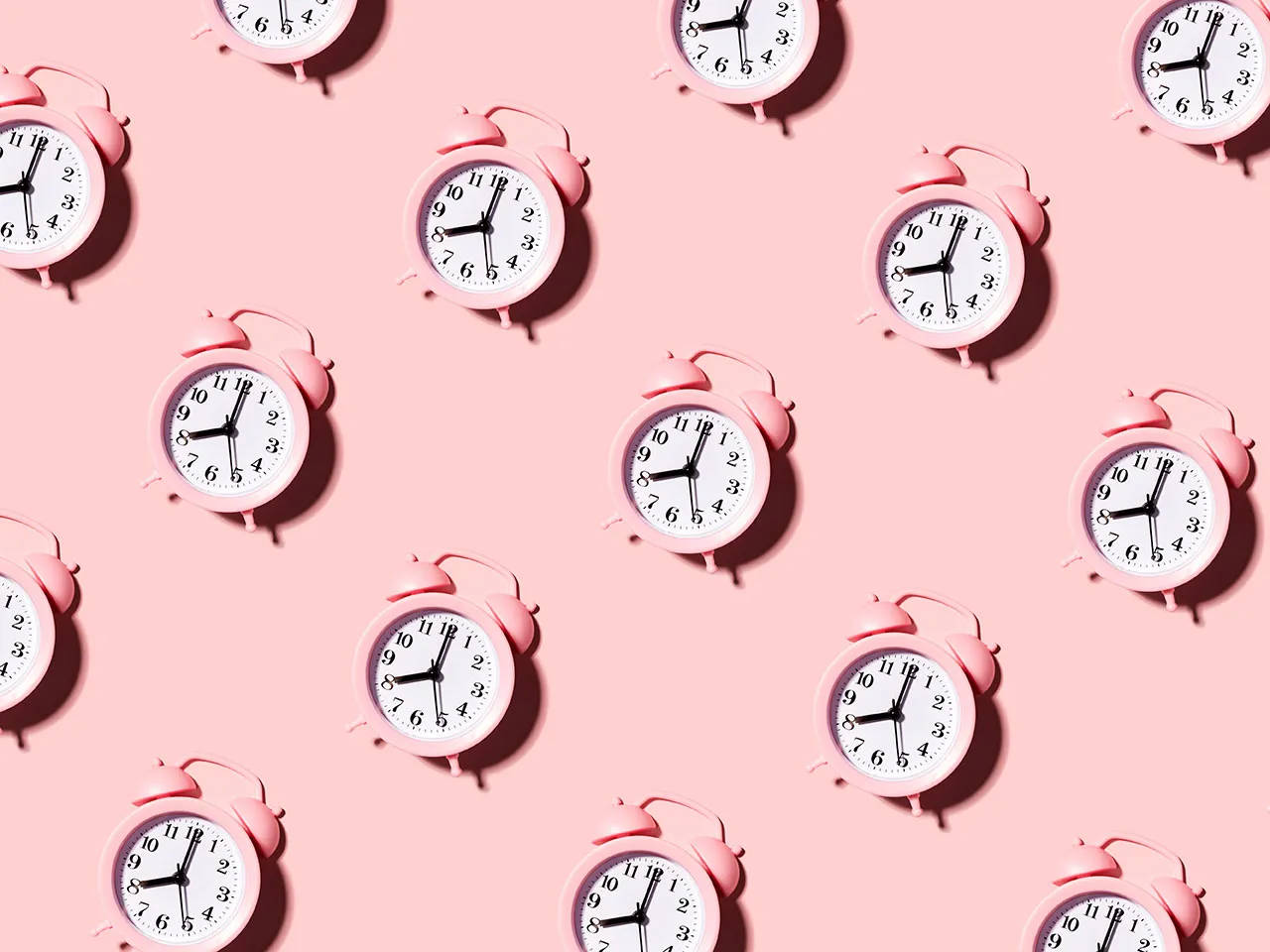 Pink Girly Alarm Clocks Wallpaper