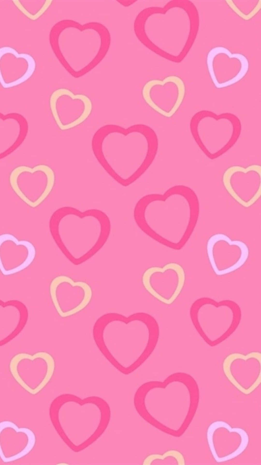 Simple Heart Pink Girly Wallpaper