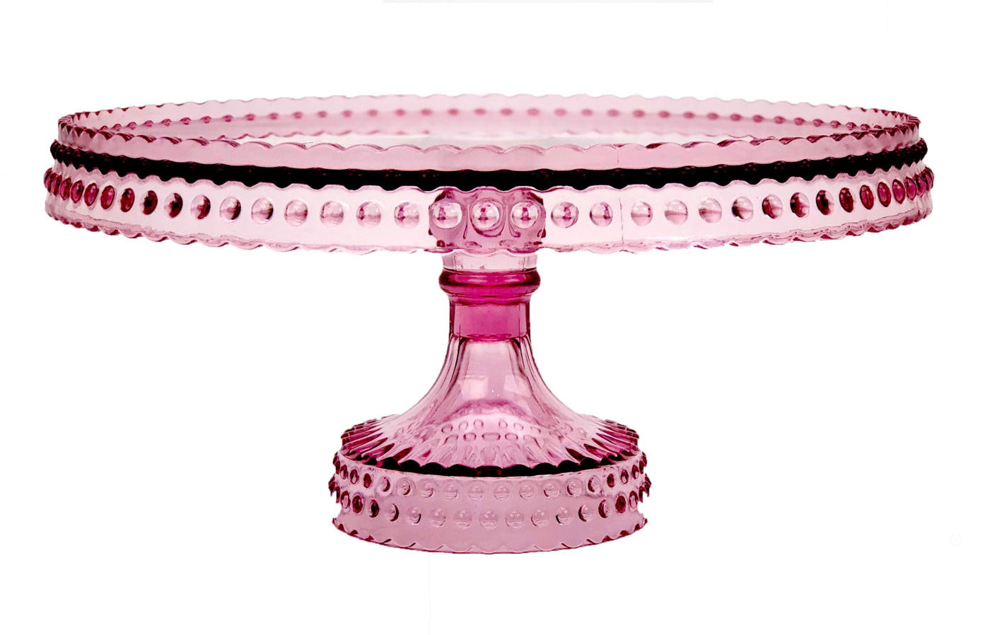 Pink Glass Cake Stand PNG