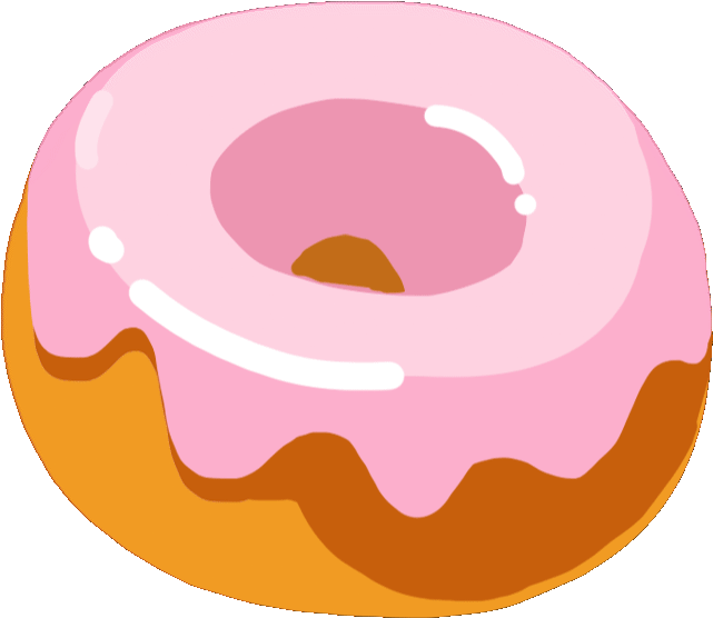 Download Pink Glazed Doughnut Illustrationpng 