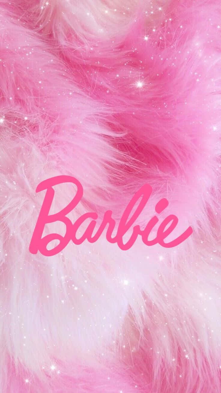 Pink Glitter Barbie Fur Aesthetic.jpg Wallpaper