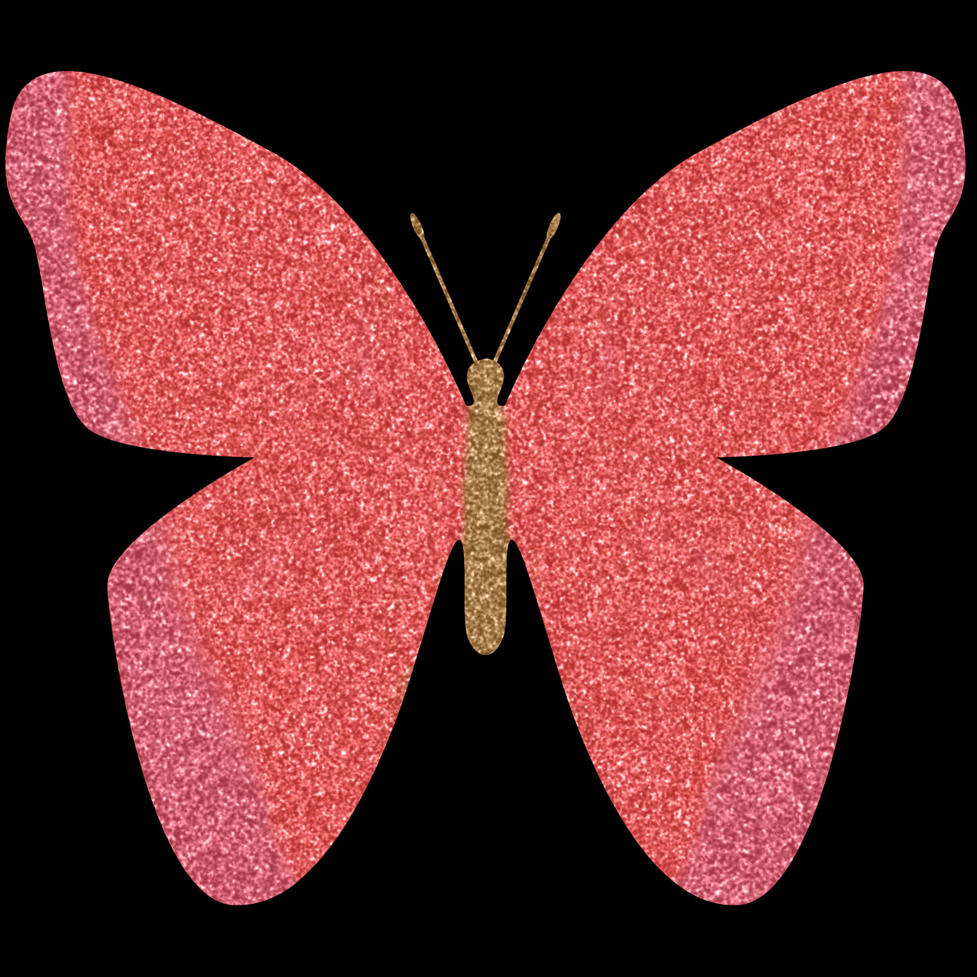 Bright pink butterfly with sparkling glittery wings Wallpaper
