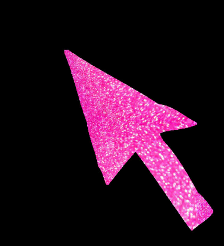 Pink Glitter Cursor Arrow PNG