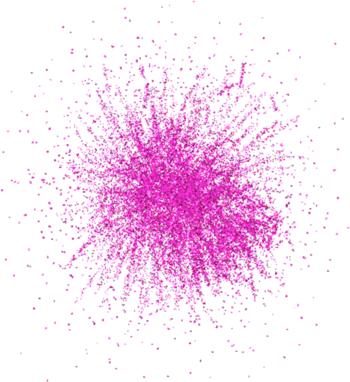 Pink Glitter Explosion Overlay PNG