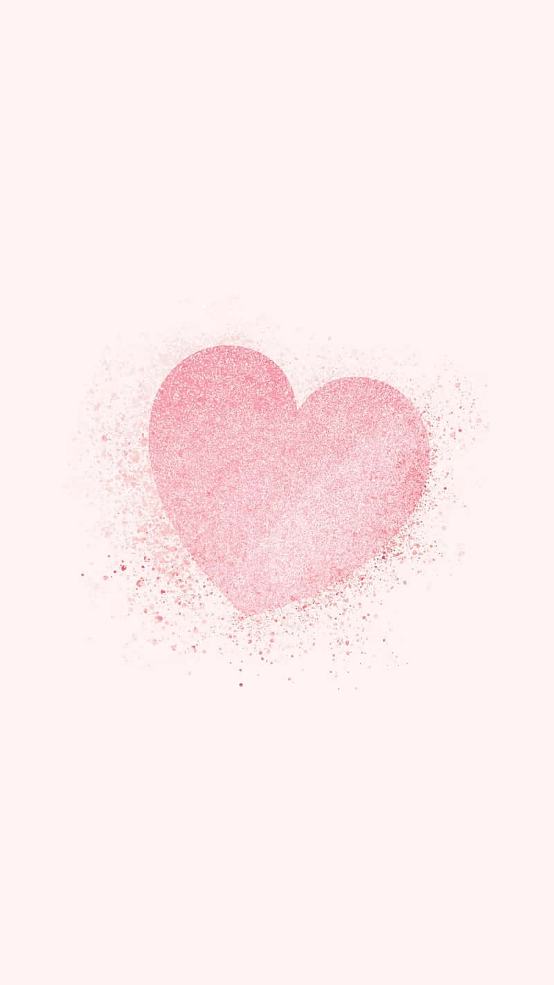 Pink Glitter Heart Aesthetic.jpg Wallpaper