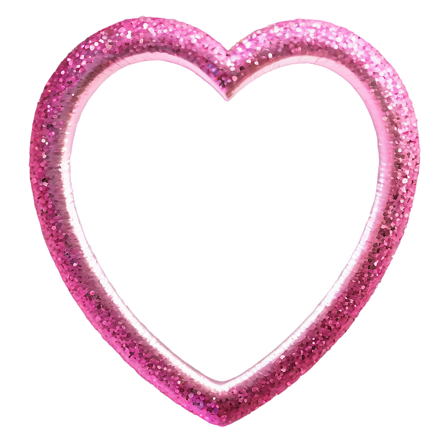 Pink Glitter Heart Png 30 PNG