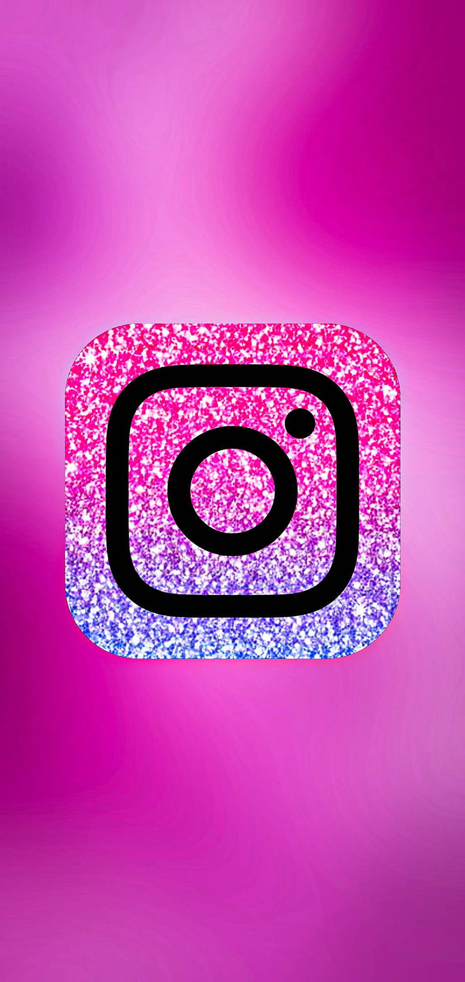 Pink Glitter Instagram Logo