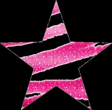 Pink Glitter Star Graphic PNG