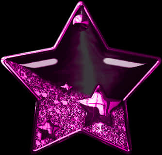 Pink Glitter Star Graphic PNG