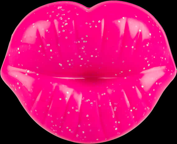 Pink Glossy Lips Artwork PNG