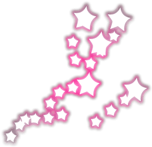 Pink Glowing Stars Effect PNG