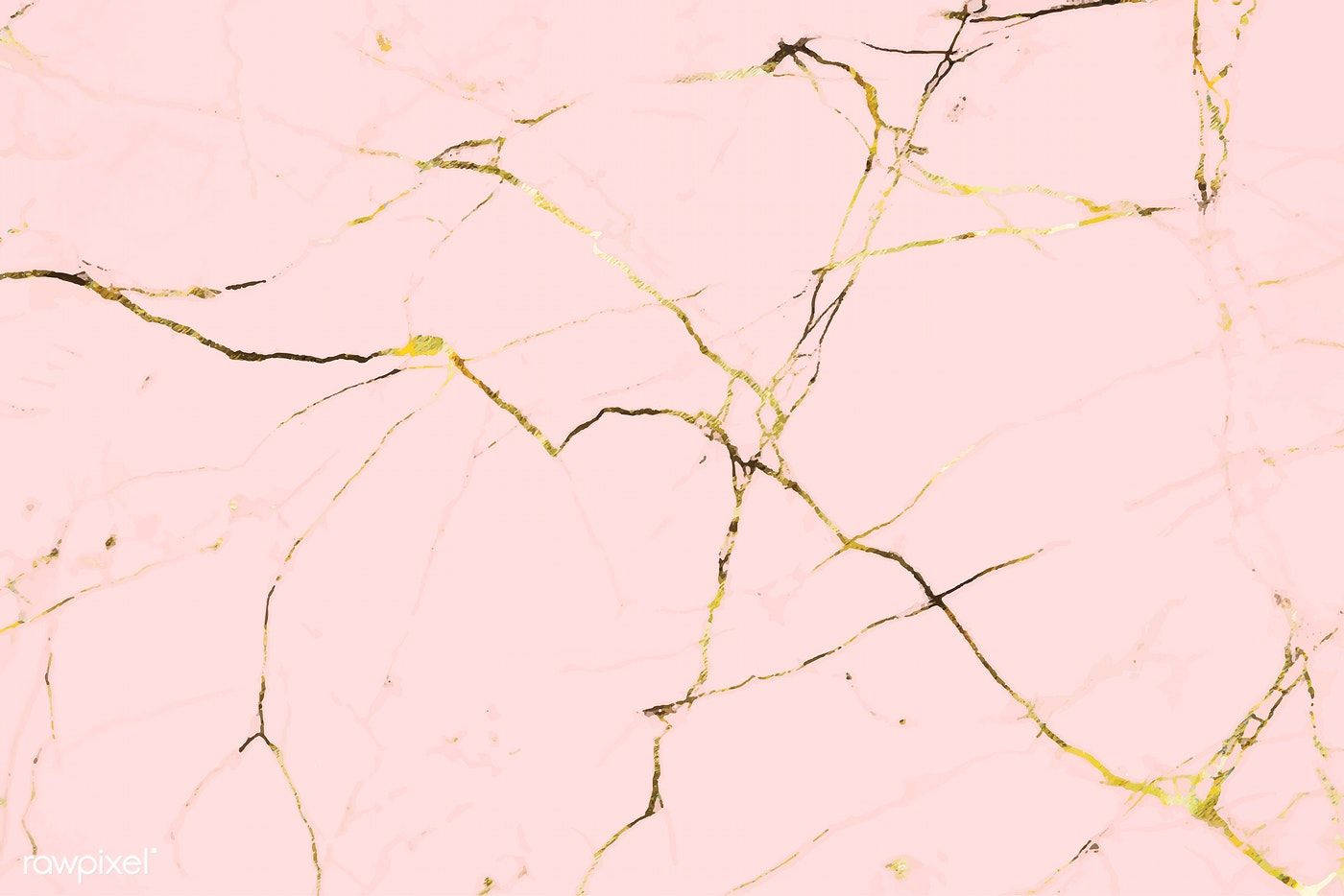 Æstetisk pink og guld marmor mønster Wallpaper