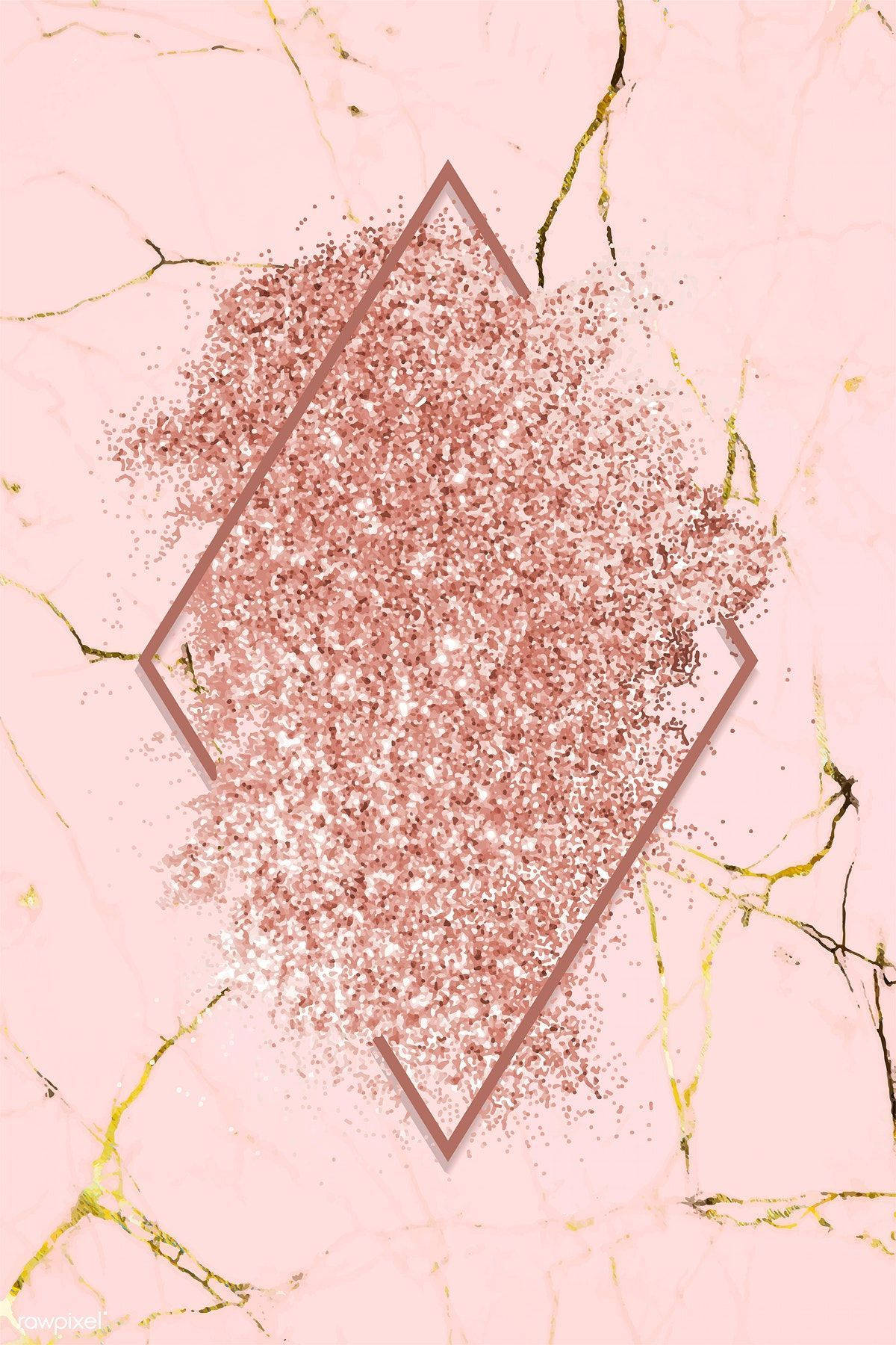 Pink Diamond Gold Marble Wallpaper