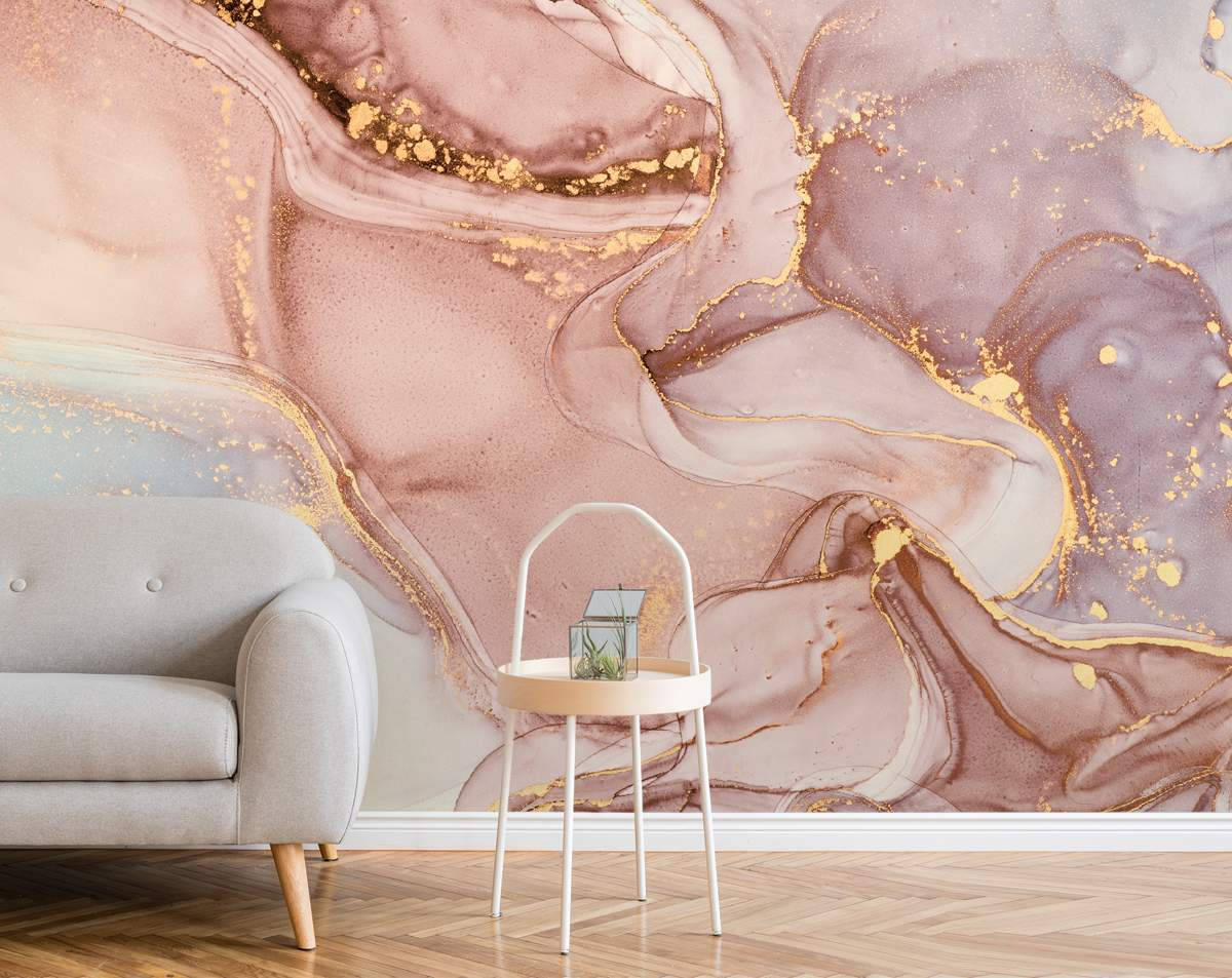 Pink Gold Marble Background Wallpaper