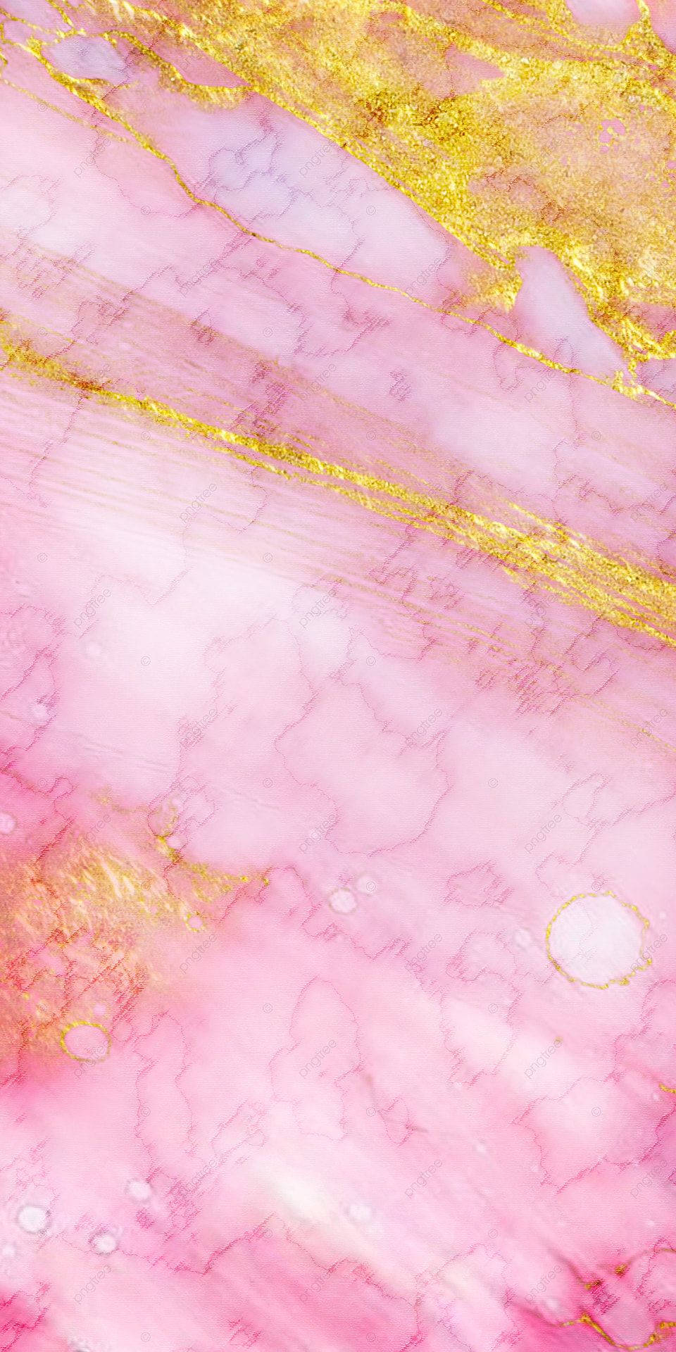 Bright Pink Gold Marble Wallpaper