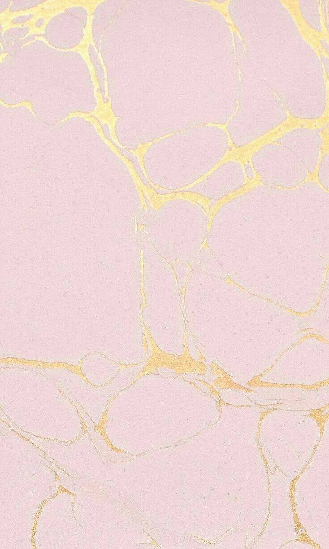 Pink Gold Marble Cracks Wallpaper