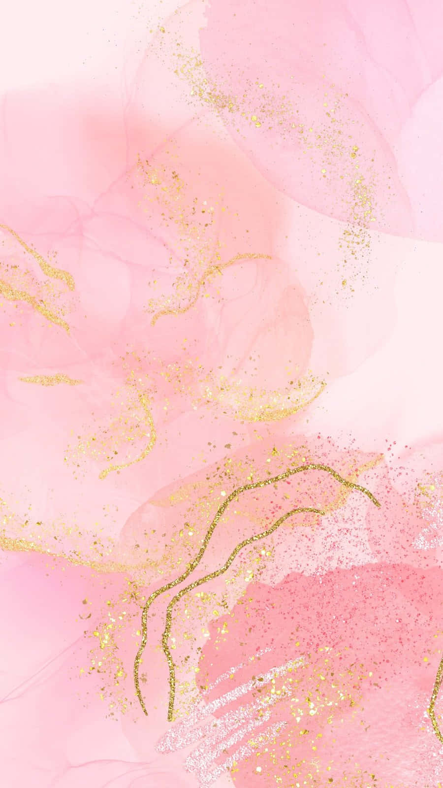 Pink Gold Watercolor Background Wallpaper