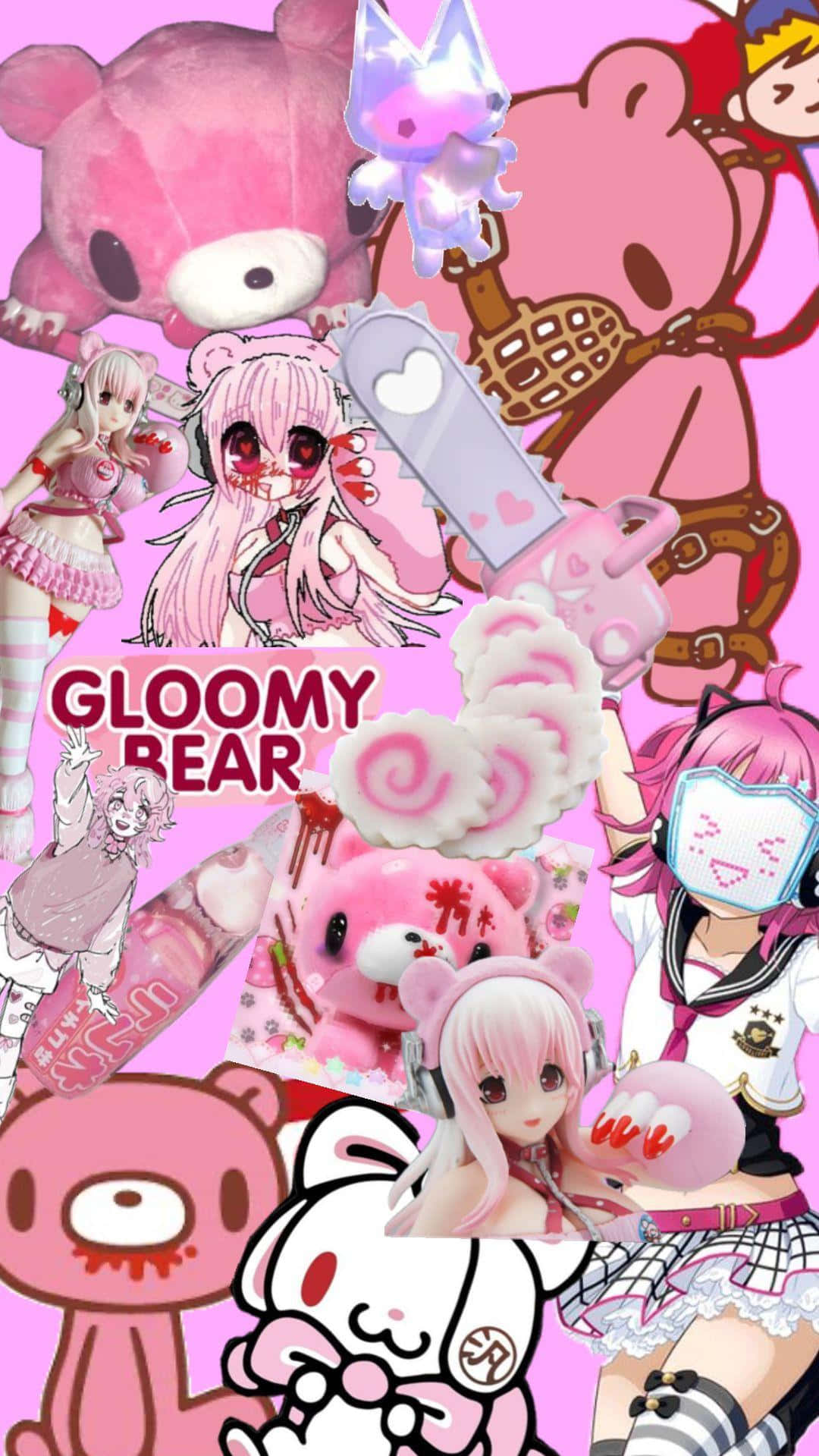 Pink Gore Aesthetic Collage Wallpaper