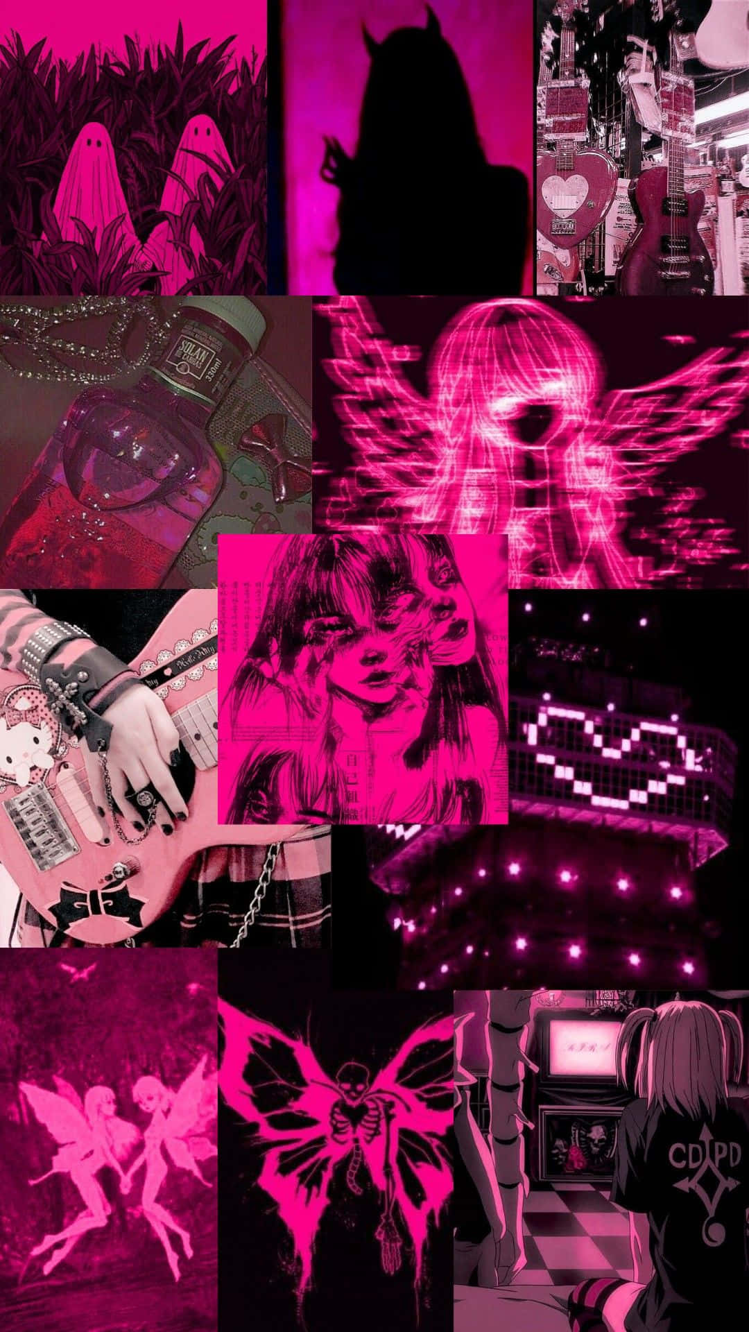 Roze Goth Collage Esthetiek.jpg Achtergrond