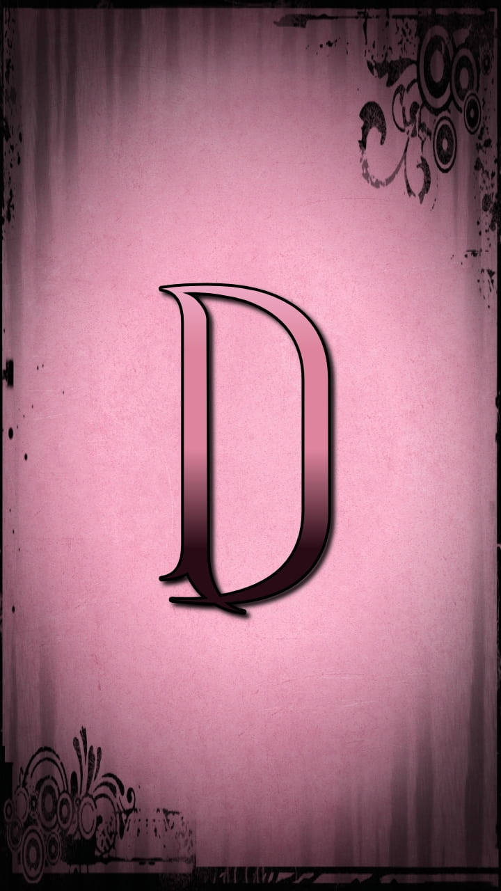 Pink Gothic Aesthetic Letter D Wallpaper