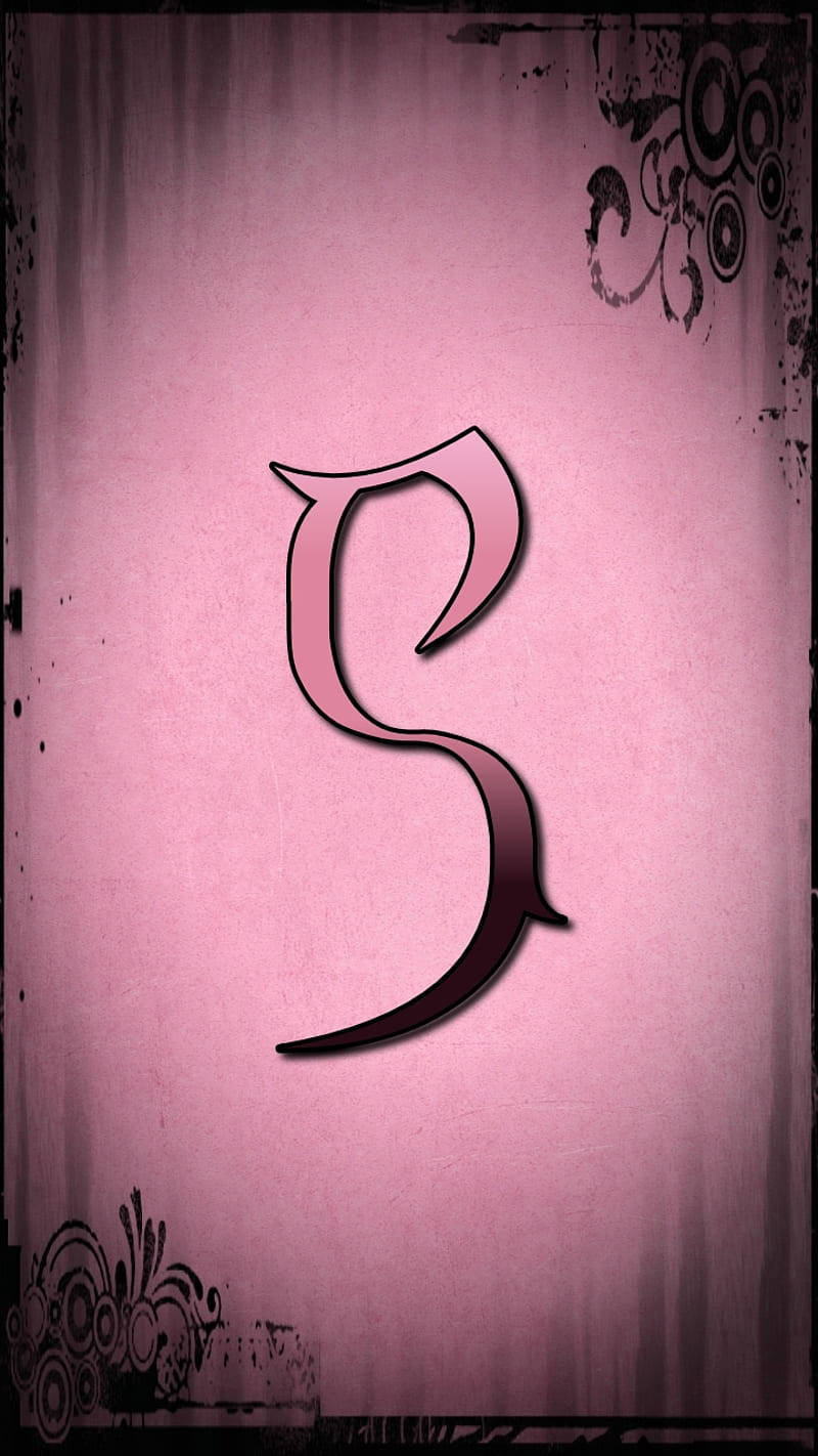 Pink Gothic S Alphabet
