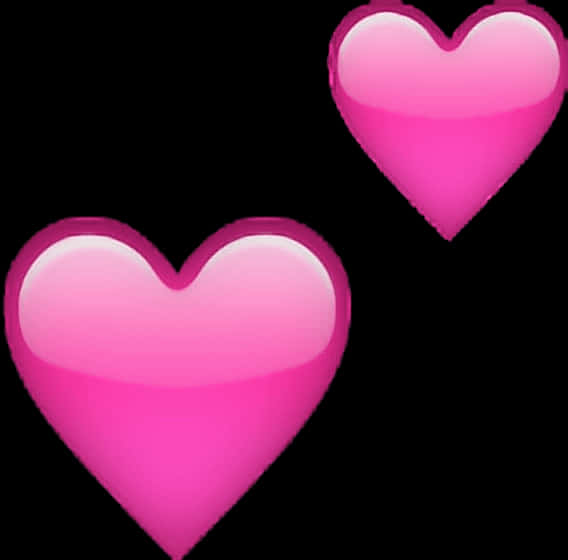 Pink Gradient Hearts Transparent Background PNG