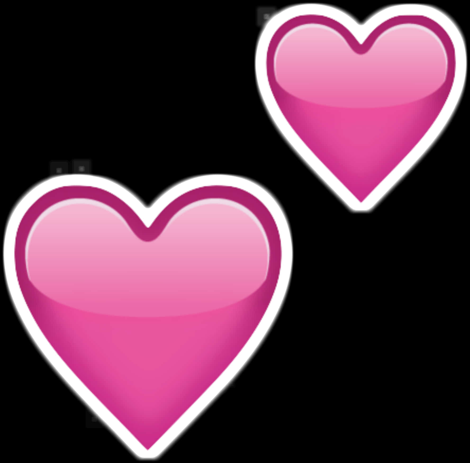 Pink_ Gradient_ Hearts_ Vector PNG