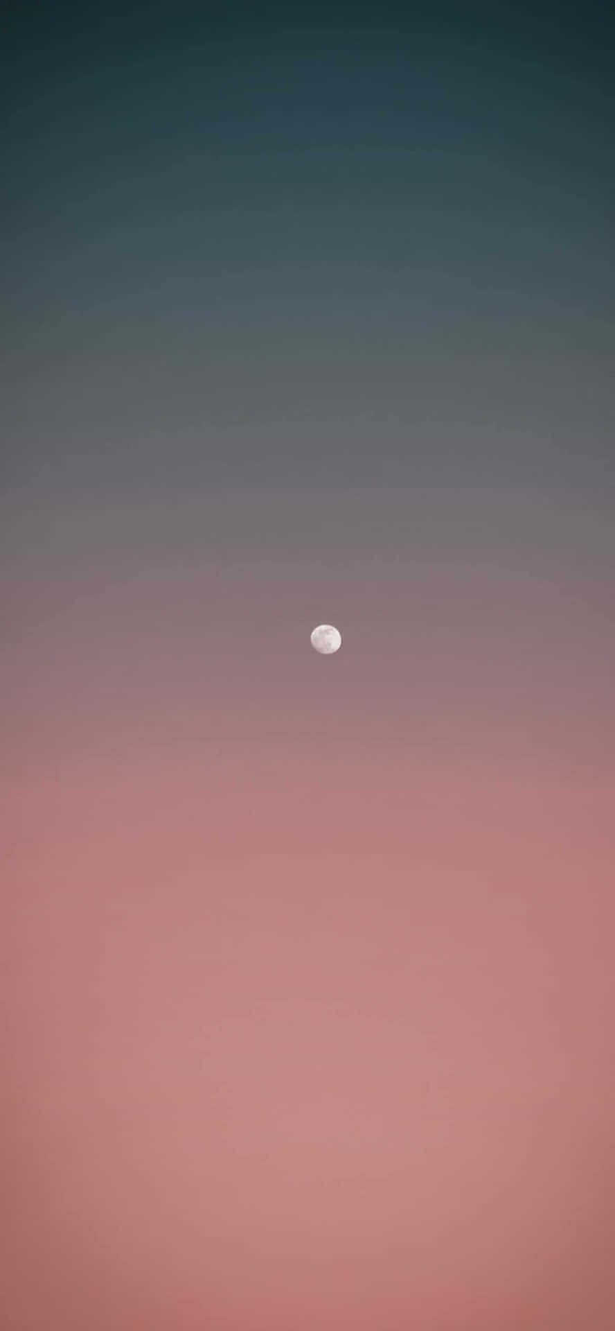 Pink Gradient Skywith Moon Wallpaper