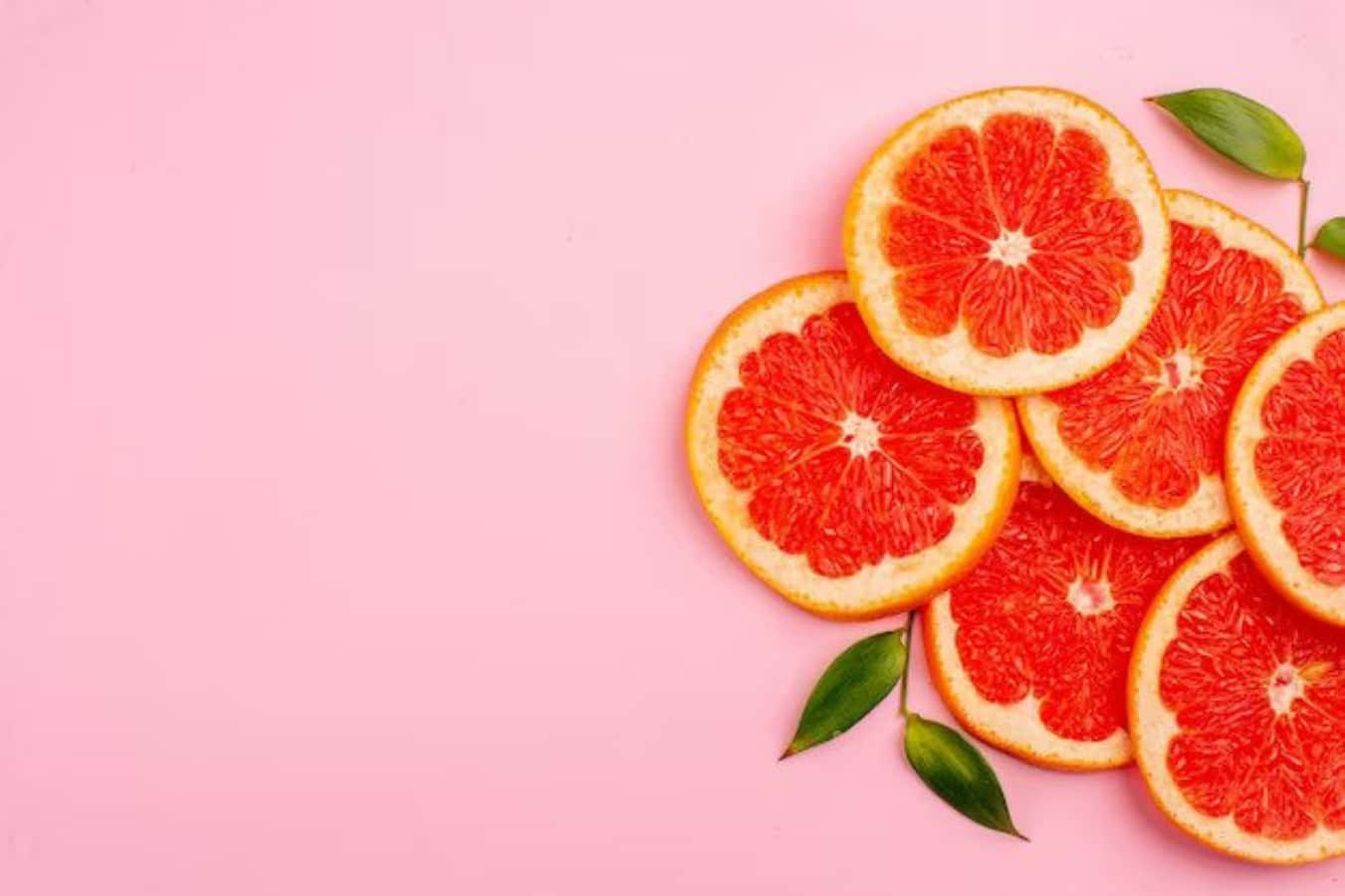 Pink Grapefruit Close-up Wallpaper