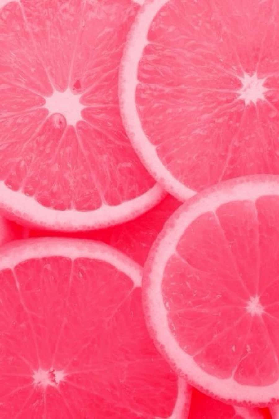 Juicy Pink Grapefruit Slice Wallpaper