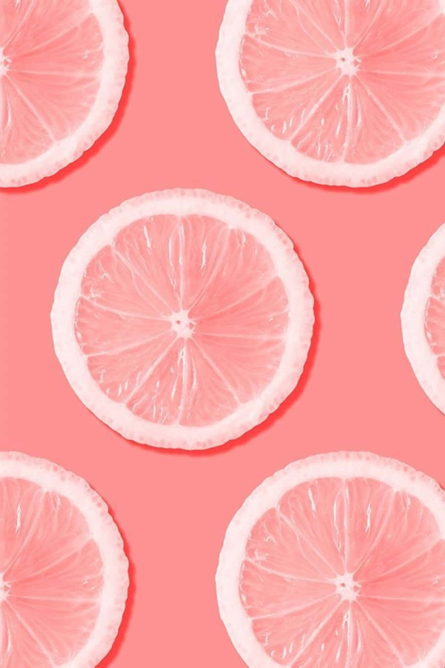 Fresh Pink Grapefruit Slices Wallpaper