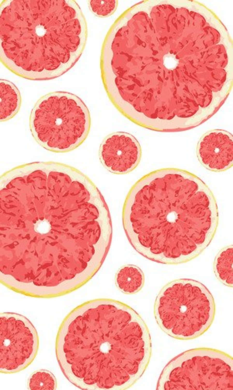 Refreshing Pink Grapefruit Slices Wallpaper