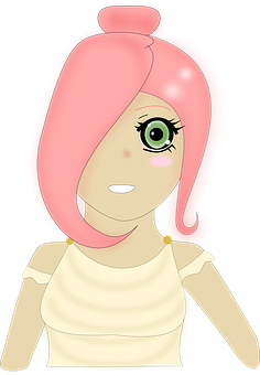 Pink Haired Anime Character PNG